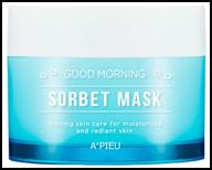 a "pieu good morning sorbet mask, 105 ml logo