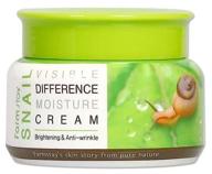 farmstay snail visible difference moisture cream увлажняющий крем с улиточным муцином, 100 мл, 100 г логотип