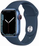 apple watch series 7 45mm aluminium case smart watch, blue ocean логотип