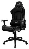 gaming computer chair aerocool ac100 air, upholstery: imitation leather, color: black логотип