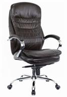 computer chair everprof valencia m for executive, upholstery: genuine leather, color: brown leather logo
