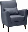 armchair liberty upholstered material: matting dream-blue logo