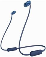 sony wi-c310 wireless headphones, blue logo