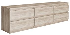 img 4 attached to TV stand VMG Industry Castor 6 drawers oak sonoma 194.4x39.6x54.2 cm