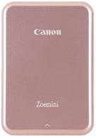 🖨️ canon zoemini color thermal printer: compact a6 design in pink/golden for stunning prints logo