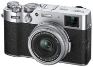 fujifilm x100v camera, silver logo
