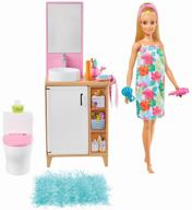 barbie doll in bathroom, grg87 logo