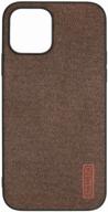 case lyambda regul for iphone 12/12 pro (la06-1261-br) brown logo