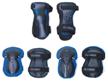 protection kit, wrist protection, knee protection, elbow protection globber, junior protective set, 2xs, blue logo