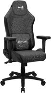 computer chair aerocool crown gaming, upholstery: textile, color: ash black logo