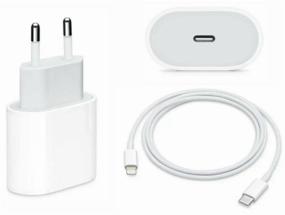 img 3 attached to Сетевое зарядное устройство для телефона / Сетевой адаптер USB- C 20 W Кабель Type- C - Lightning