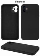 📱 silicone shockproof bumper protective case for apple iphone 11 with camera protection - black logo