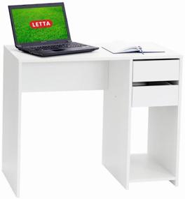 img 4 attached to Letta computer table Ultra with 2 drawers, WxDxH: 90x45x75 cm, color: white