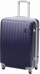 img 4 attached to Qualitative suitcase Tevin dark blue plastic on 4 wheels shockproof 0009, size M, 56 l