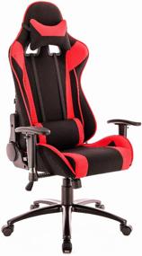 computer chair everprof lotus s4 gaming, upholstery: textile, color: black/red logo