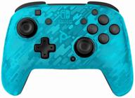 gamepad pdp faceoff wireless deluxe controller, blue camouflage logo