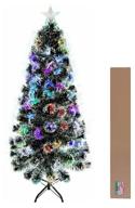 christmas tree, led tree, luminous tree, artificial snow-covered spruce gcl ch-7075, illuminated, built-in garland, 180 cm logo