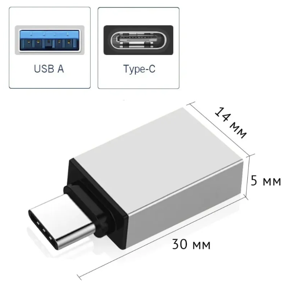 img 3 attached to Адаптер OTG / Адаптер-переходник с Type-C (папа/выход) на USB 3.0 (мама/вход) , для мобильных устройств, планшетов, смартфонов и компьютеров