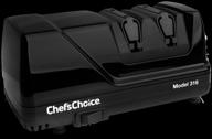 🔪 efficiently sharpen knives like a pro with chef's choice cc316 electric knife sharpener - diamond plated - black логотип