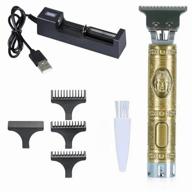 💇 premium hair clipper & trimmer set with usb charger - ideal grooming kit for men, featuring razor, beard trimmer, mustache styler, and battery indicator - perfect gift logo