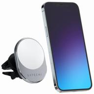 satechi автодержатель с беспроводным зу satechi magnetic wireless car charger space gray для iphone c системой magsafe st-mcmwcm логотип