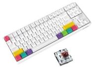 mechanical keyboard ajazz k870t white, brown switch, english layout logo