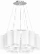 chandelier lightstar nubi 802160, e27, 240 w, number of lamps: 6 pcs., armature color: chrome, shade color: white logo