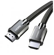 ugreen 8k hdmi 2.1 male to male cable zinc alloy shell braided 2m hd135 (70321) (gray) logo