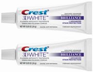 crest 3d white brilliance vibrant peppermint toothpaste, 24 ml, 24 g, 2 pcs. logo