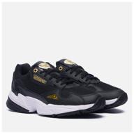 women sneakers adidas originals falcon black, size 39.5 eu logo