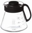 coffee pot hario xvd-60b, 600 ml black 13 cm 0.6 l logo