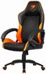 gaming chair cougar fusion, upholstery: imitation leather, color: black/orange logo