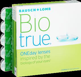 contact lenses bausch & lomb biotrue oneday, 90 pcs., r 8.6, d -1.5 logo