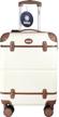 hand luggage trolley "tour vintage" small (s) with leather straps proffi travel ph10219, beige logo