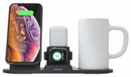 wireless charger 6 in 1 ipower pro 1016 (iphone apple watch airpods heated 2x-usb) black logo