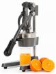 gray cast iron citrus juicer & 🍊 manual mechanical press - perfect for oranges and pomegranates logo