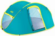 trekking tent for four people bestway coolmount 4 pop-up 68087, turquoise логотип