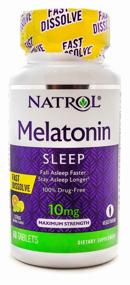 img 3 attached to Melatonin Fast Dissolve tabs, 10 mg, 60 pcs, 1 pack, citrus