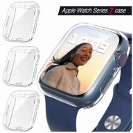 case for apple watch 7 45mm/bumper for apple watch 7 45mm silicone , transparent with display protection logo