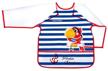 canpol babies apron bib with sleeves "pirates", 36m , blue/red parrot logo