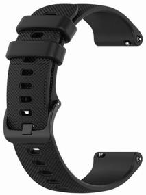 img 4 attached to Silicone Strap 22 mm for Huawei Watch 3 / 3 Pro / Samsung Amazfit Watch Etc - black