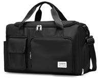 waterproof travel duffel bag, black logo