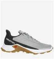 salomon sneakers, size 9.5 / 27.5, wrought iron/white logo