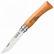 folding knife opinel 7 carbon beech (113070) wood logo