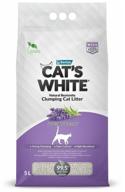 cat&quot;s white lavender комкующийся наполнитель с нежным ароматом лаванды для кошачьего туалета (5л) без характеристики логотип