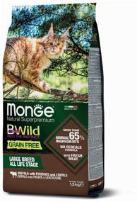img 4 attached to Dry food for cats Monge BWILD Feed the Instinct for large breeds, grain-free, with buffalo, with potatoes, with lentils 10 kg