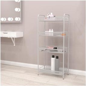 img 4 attached to Bookcase "Ladia 24", storage rack, 4 shelves, 44x25x96, gray