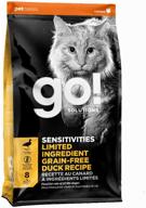 dry cat food go! sensitivities limited ingredient, grain free, for sensitive digestion, with duck 1.36 kg logo