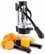 juicer for citrus / manual mechanical juicer press for oranges and pomegranates, cast iron black logo