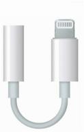 iphone and ipad headphone adapter / lighting adapter - 3.5 mm jack (aux) / white, in box / original drop logo